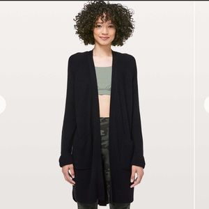 Lululemon still at ease wrap, black, size 4